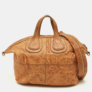 Givenchy Nightingale Medium Brown Textured Leather Bag